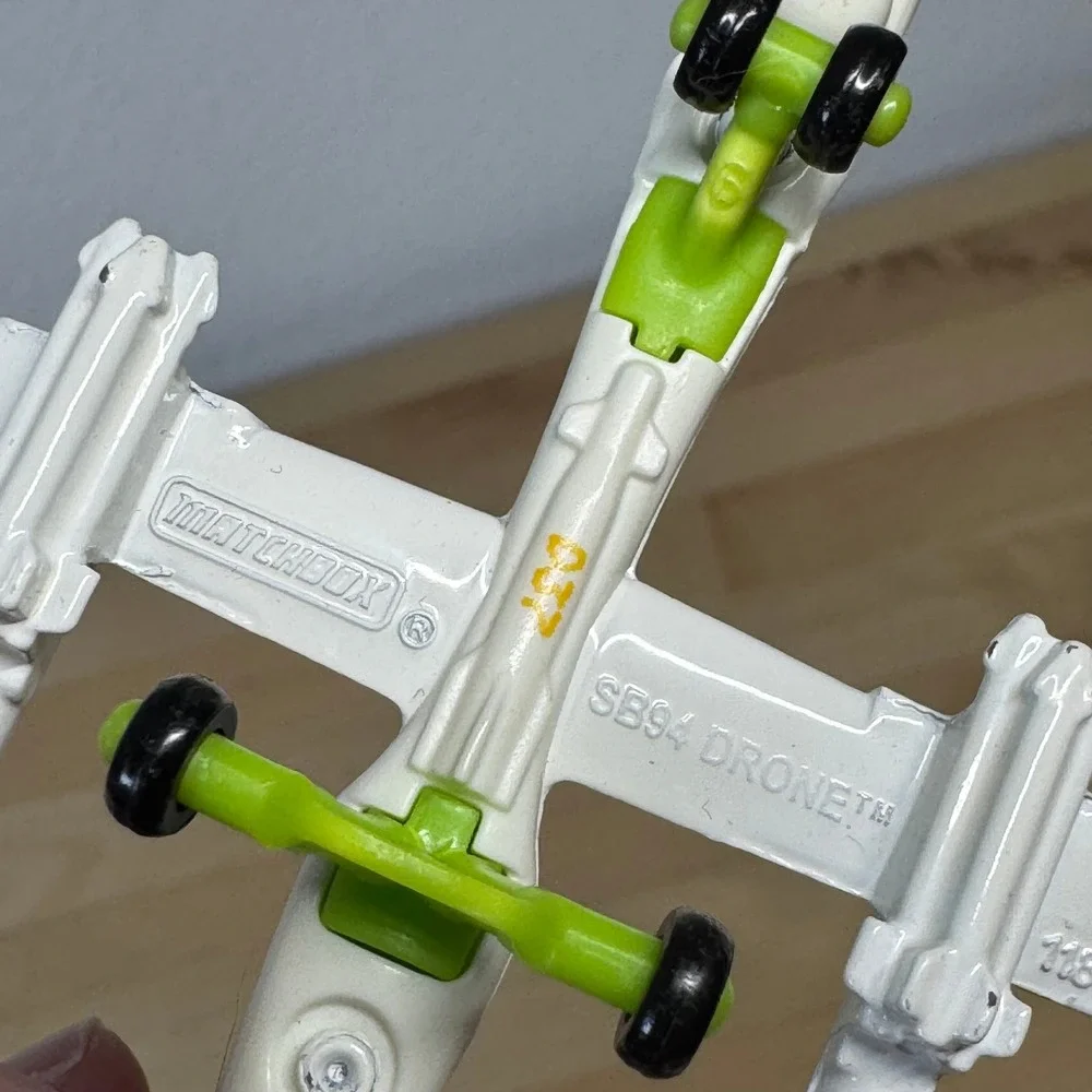 Matchbox Sky Busters SB94 Drone White Green United Alliance 94 Diecast Plane